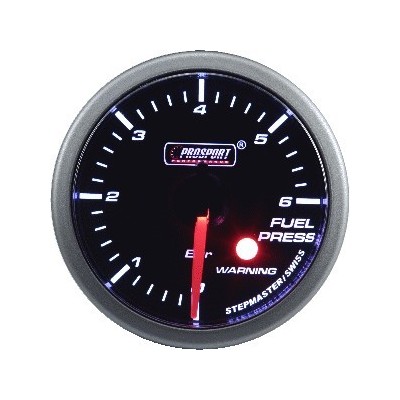Pression Essence Prosport Manomètre avec WARNING - 52mm - Blanc Pression Essence Prosport Manomètre avec WARNING - 52mm - Blanc