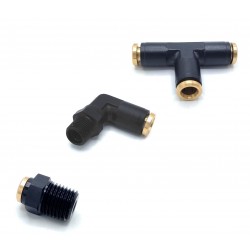 Quick pneumatic connector for PU polyurethane hoses