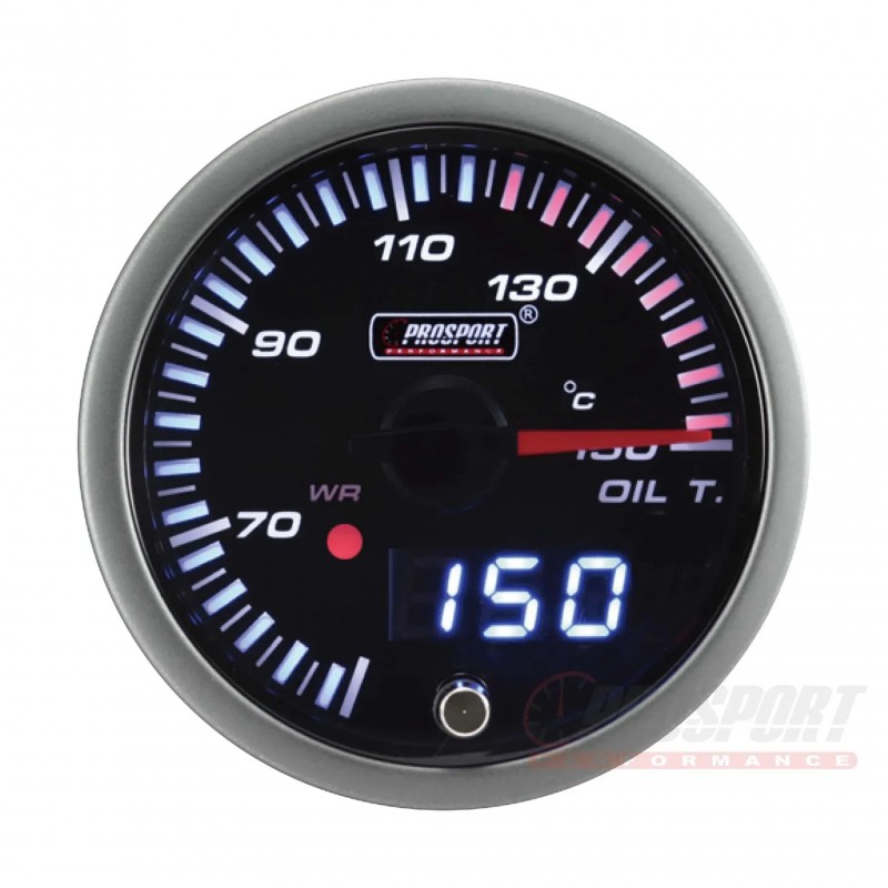 Manómetro de temperatura de aceite Prosport - 60 mm - JDM Manómetro de temperatura de aceite Prosport - 60 mm - JDM