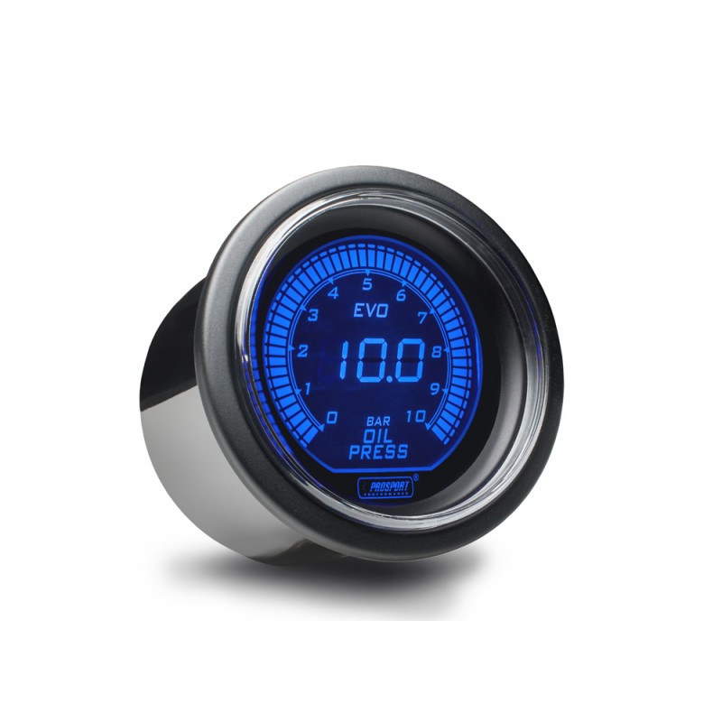 Pression Huile ProSport Manomètre 52mm - EVO - Bleu/Rouge Pression Huile ProSport Manomètre 52mm - EVO - Bleu/Rouge